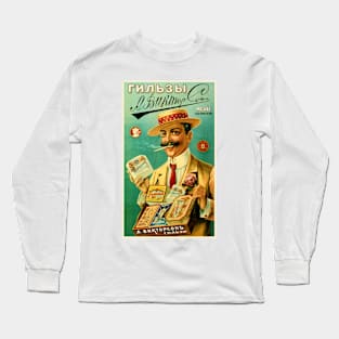 A VIKTORSON Cigarette Papers Advertisement c1905 Vintage Russia Tobacco Art Long Sleeve T-Shirt